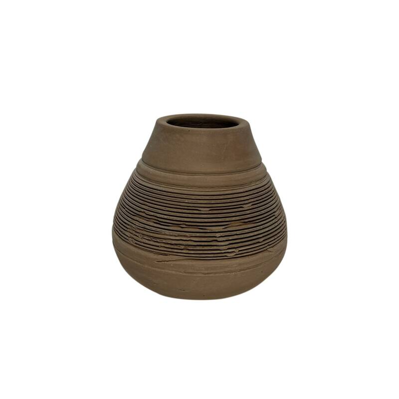 Terracotta Tapered Vase - 6.25" - Brown