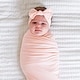 preview thumbnail 14 of 15, Copper Pearl Knit Swaddle Blanket Blush