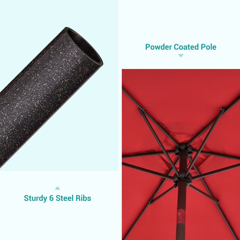 Bonosuki 7.5-foot Waterproof Sunshade Canopy Patio Umbrella