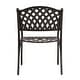 preview thumbnail 11 of 10, Nuu Garden Outdoor 3-Piece Bistro Set with Umbrella Hole, Black with Gold-Painted Edge