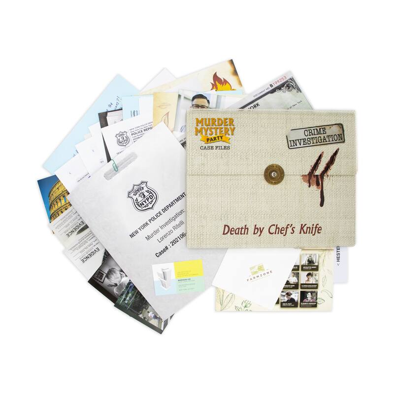 Murder Mystery Party Case Files - Death By Chef's Knife