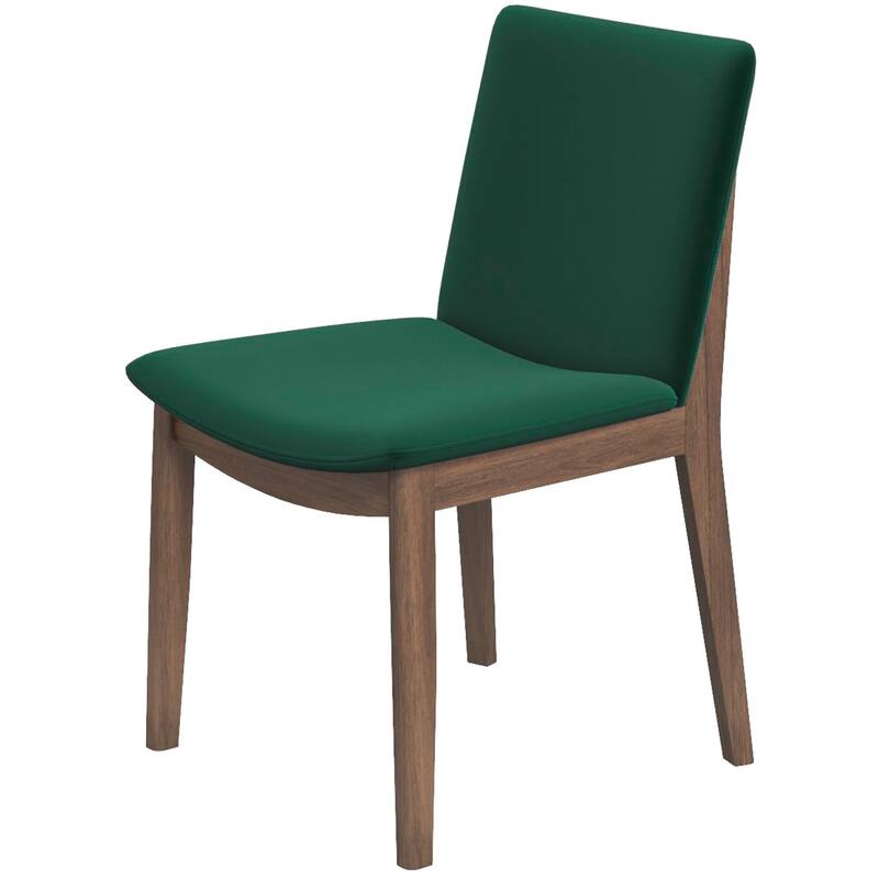 GDFStudio - Laura Mid-Century Modern Solid Wood Dining Chair Set with Upholstered Fabric, Set of 2 - 20"