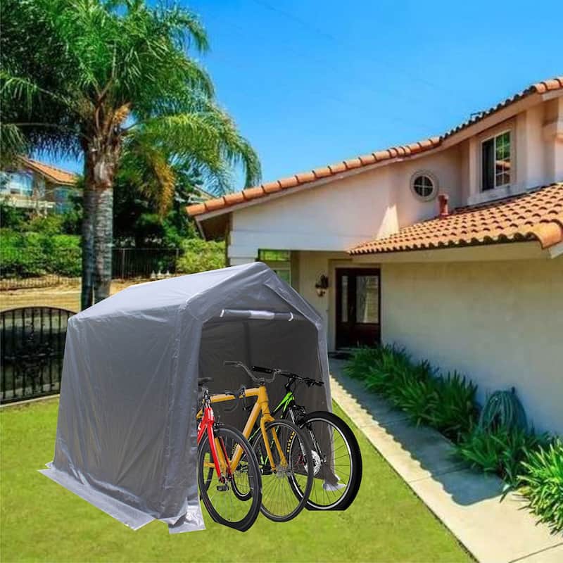 7 ft. W x 8 ft. D x 7.5 ft. H Steel Portable Carport