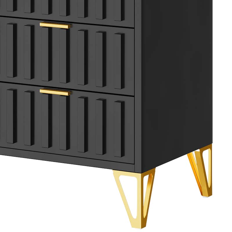 6 Drawer Metal Storage Cabinet for Living Room, Entryway, Hallway