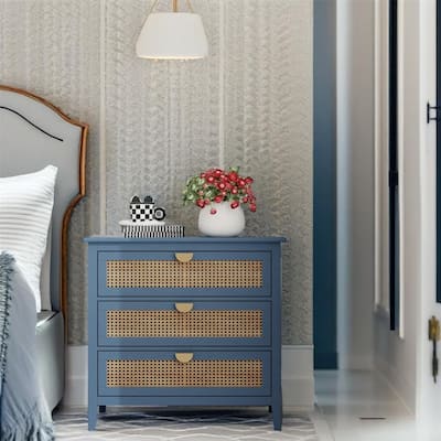 3 Drawer Cabinet,Natural Rattan,Suitable For Bedroom,Living Room