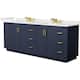 Option Dark Blue / White Quartz Top / Brushed Gold