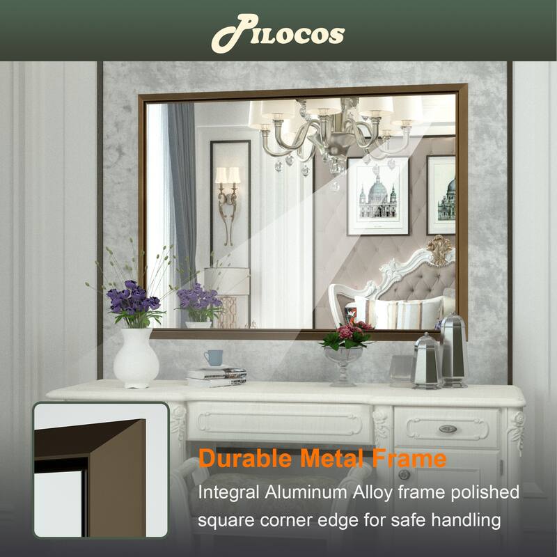 Bathroom Mirrors Wall Mounted Rectangle Vanity Cosmetic Makeup Mirror