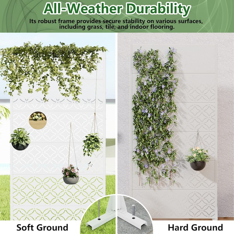 Palace Metal Privacy Screen Panel Free Standing