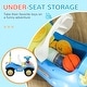 preview thumbnail 15 of 16, Qaba Toddler Push Car, Foot to Floor Ride on Car with Horn, Light, Music, Anti-Over-Backwards Device & Under Seat Storage