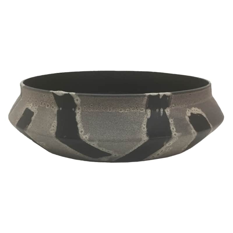 Terracotta Decorative Bowl Accent Piece for Home Office- 4" Multi - 14" x 14" x 4"