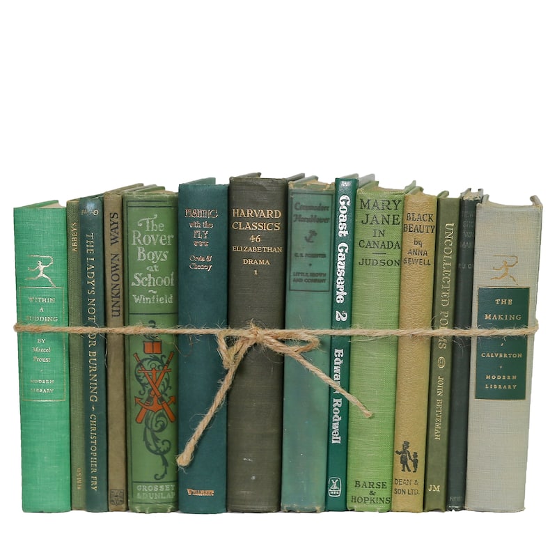 Books Green Decorative Petite Vintage Boxwood ColorPak