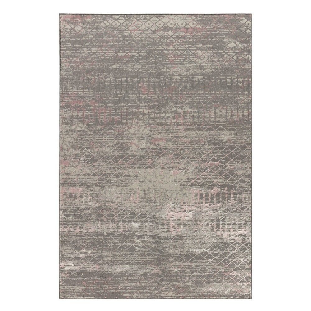 Maz Collection Abstract Geometric Area Rug