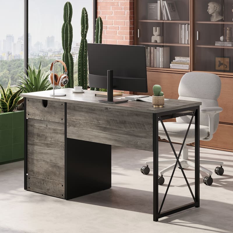 Bestier 47" Office Desk with Drawers,Computer Desk with Drawer,Teacher Desk with Keyboard Tray for Small Space Home Office