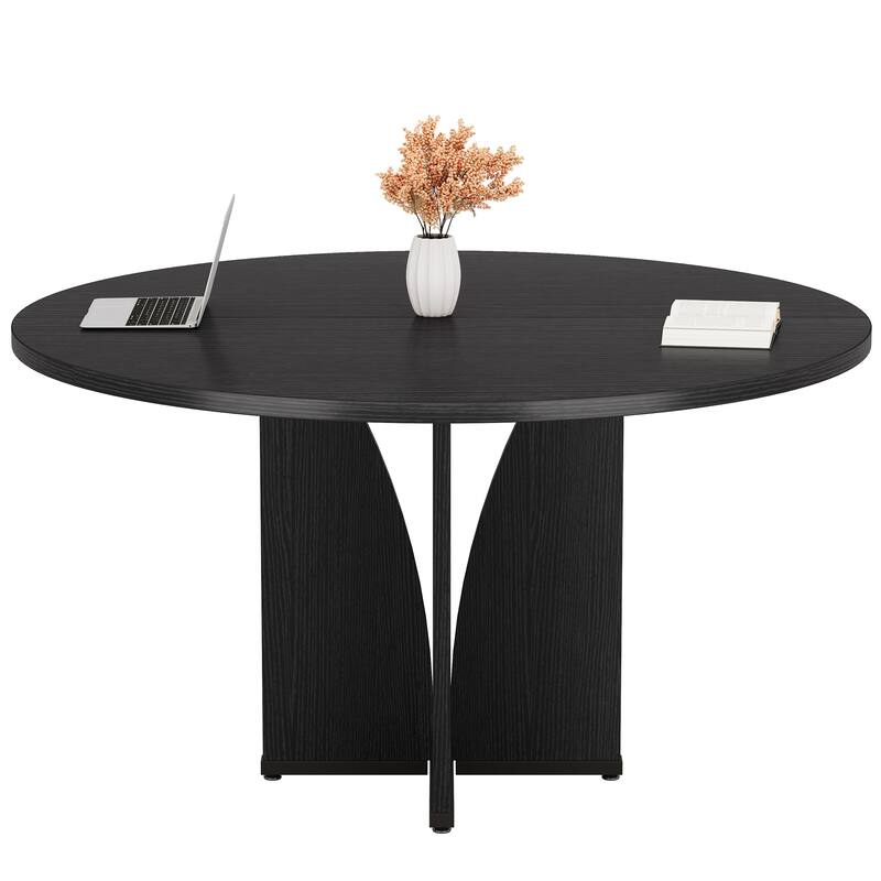 Wooden Conference Table, Round Meeting Table, Negotiation Business Training Room Desk