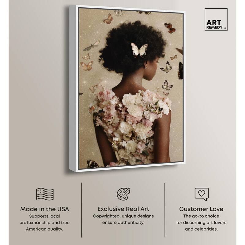 Butterfly Bloom Dress II Canvas by Art Remedy