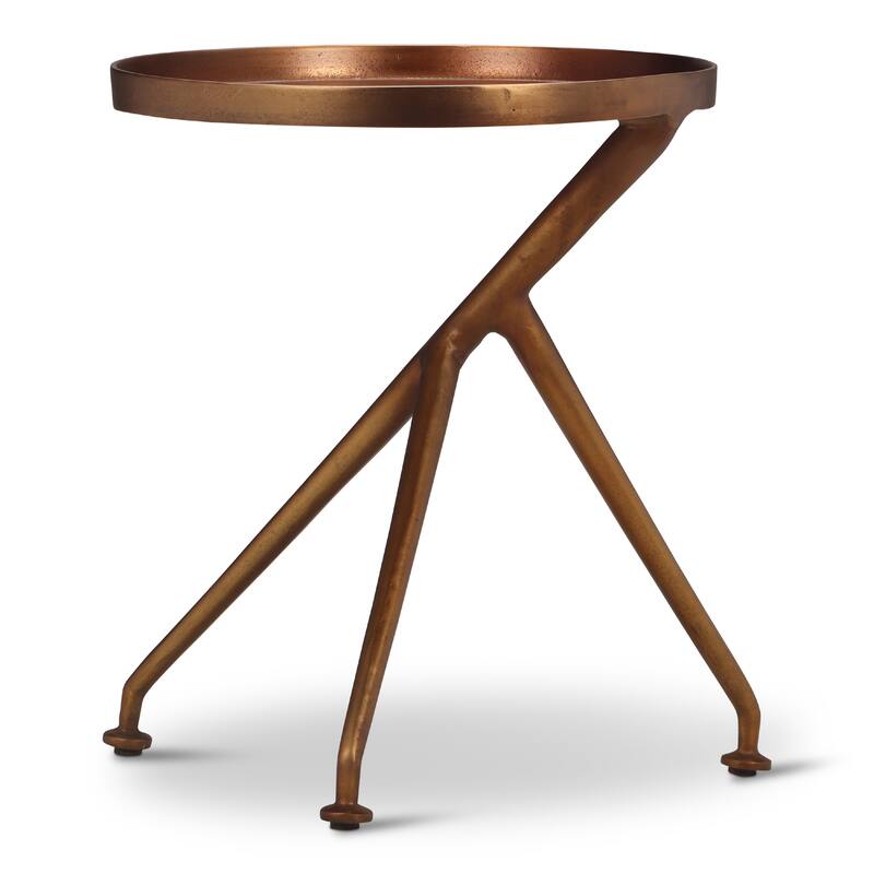 Urbia Meret End Table - Antique Brass - Aluminum