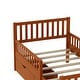 preview thumbnail 71 of 79, Wooden Platform Bed Underbed Storage Bed with Sides Guardrails Spindle Headboard and 2 Drawers 8.98 inch Storage Underneath