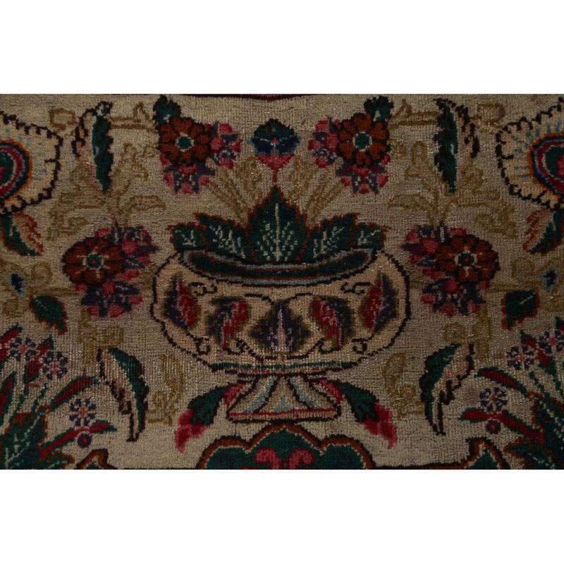 Animal Pictorial Kashmar Persian Area Rug Hand-knotted Wool Carpet - 9'7" x 12'6"
