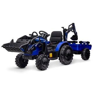 3 in 1 Ride on Tractor, Excavator & Bulldozer, 24V Electric Vehicle