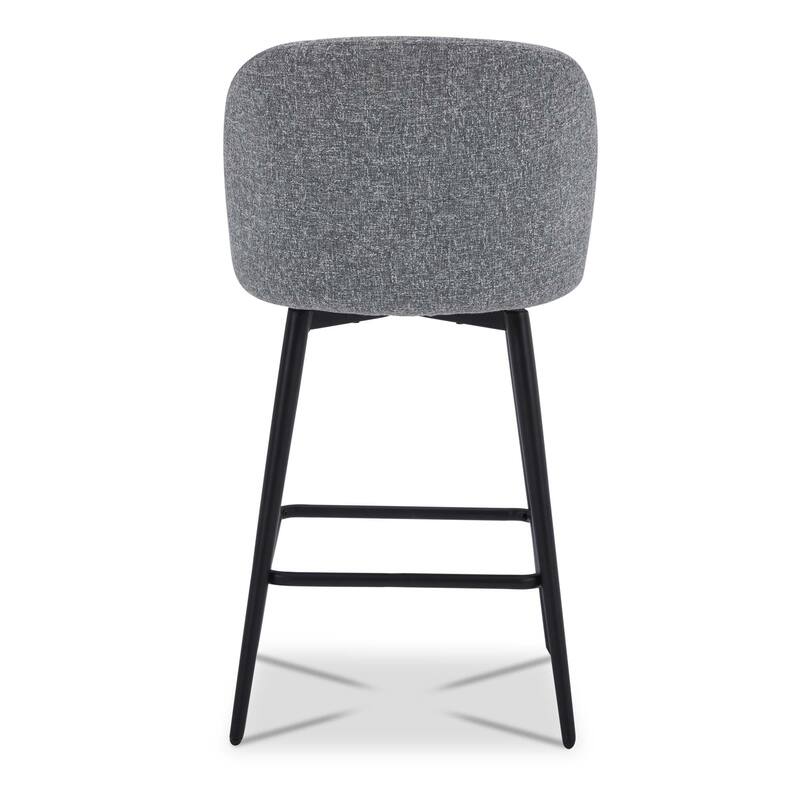 Charlotte Counter Height Swivel Barstool with Metal Legs Set
