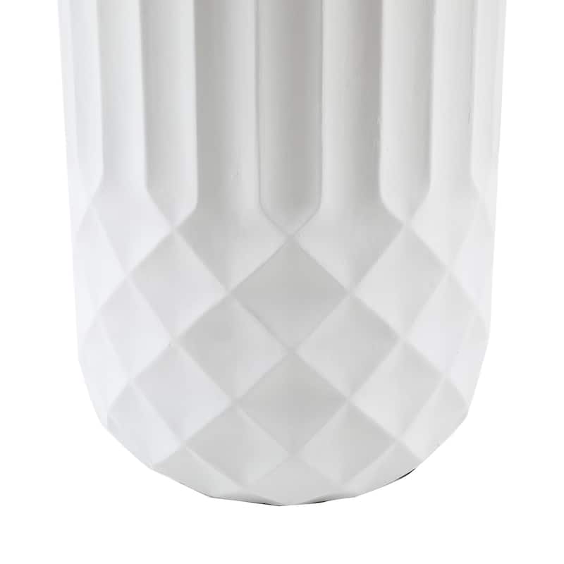 White MgO Tall Round Planter, Indoor and Outdoor