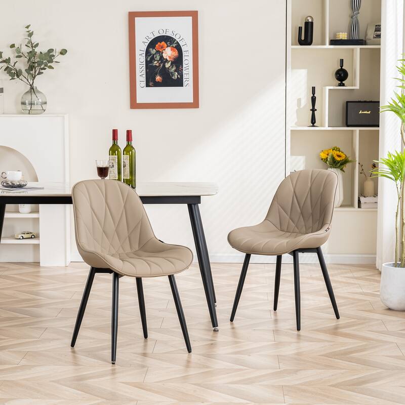 Upholstered Dining Chairs Set of 2 Modern Kitchen Chairs