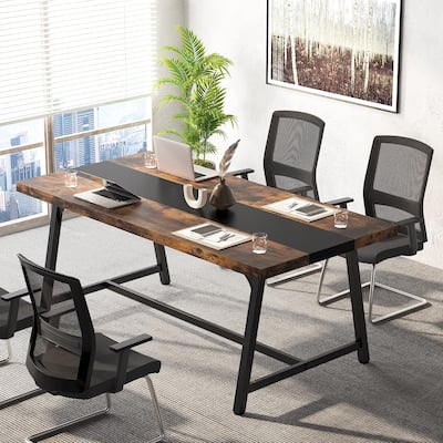 6FT Rectangle Conference Table, 70.87" Meeting Table for 6-8 People