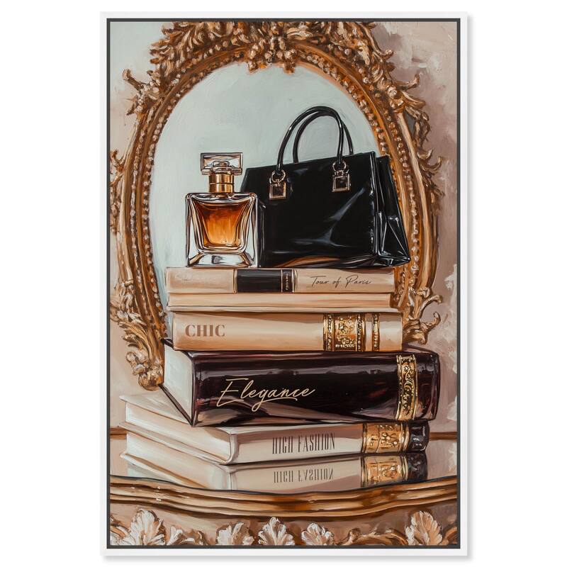 Elegant Glam by the Mirror Canvas by Art Remedy - White - 30" x 45"