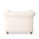 preview thumbnail 20 of 51, Castalia Chesterfield Tufted Club Chair by Christopher Knight Home - 39.00" L x 33.50" W x 28.00" H