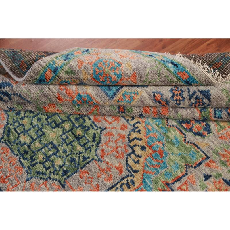 Traditional Kazak Indian Area Rug Handmade Wool Carpet - 7'11"x 10'1"