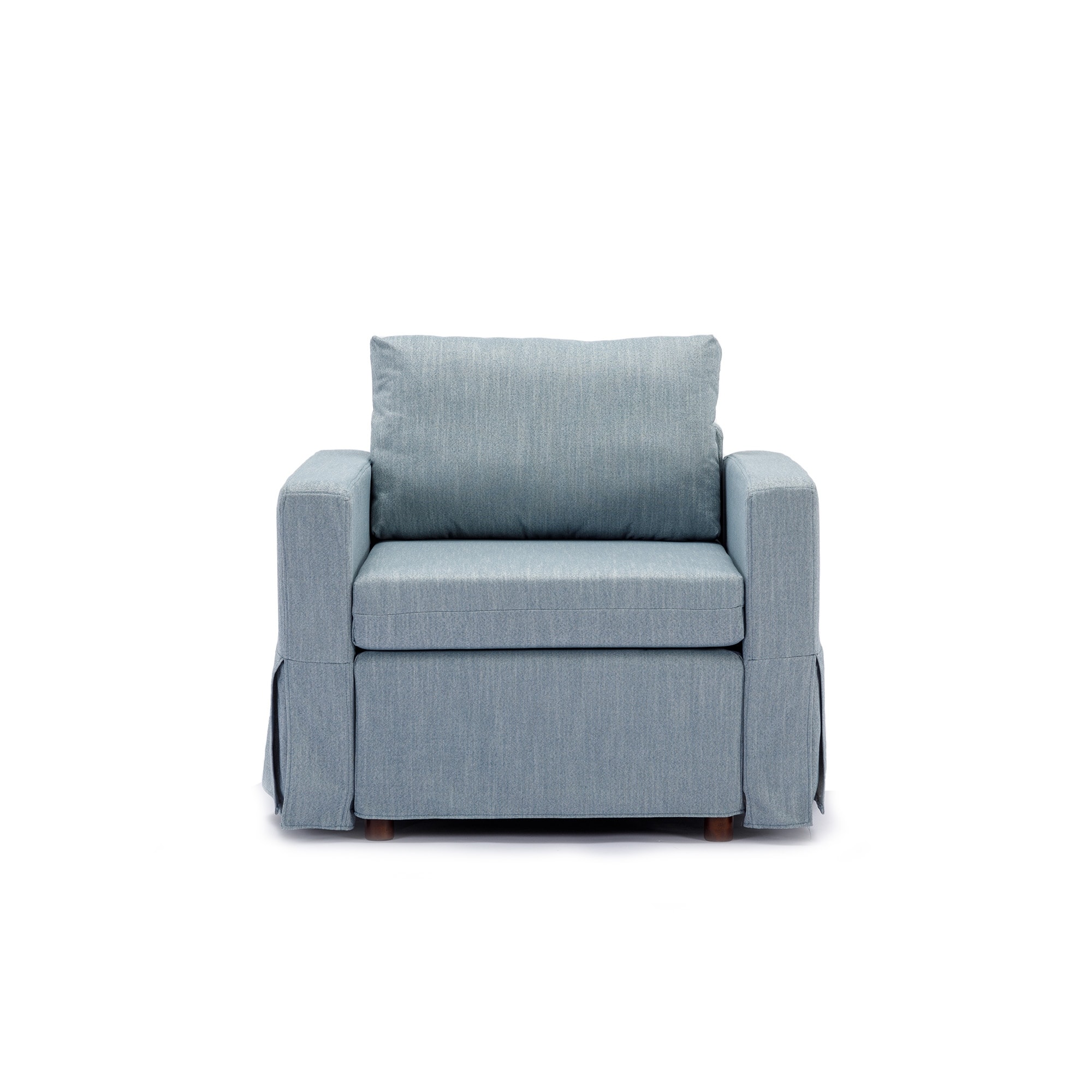 Light Blue Modern 4+1 pc Linen Modular Sectional Sofa Couch Set - On ...
