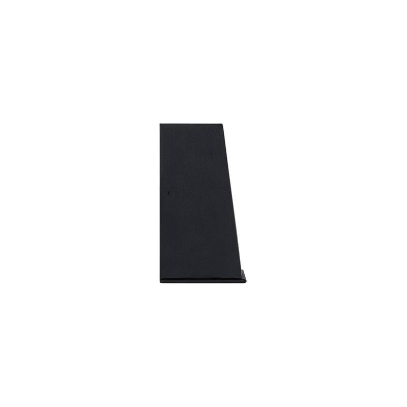 Integrated LED Outdoor Night Sky Friendly Enclosed Rectangular Wall Lantern in Black