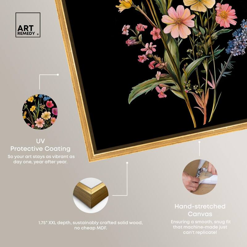 Darkling Daisies I Canvas by Art Remedy