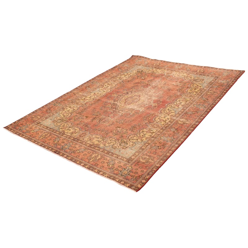 ECARPETGALLERY Hand-knotted Antalya Vintage Dark Copper Wool Rug - 8'0 x 11'1