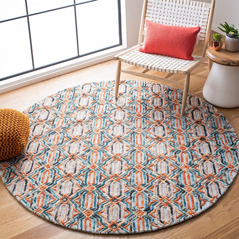 SAFAVIEH Handmade Trace Consuela Geometric Wool Rug