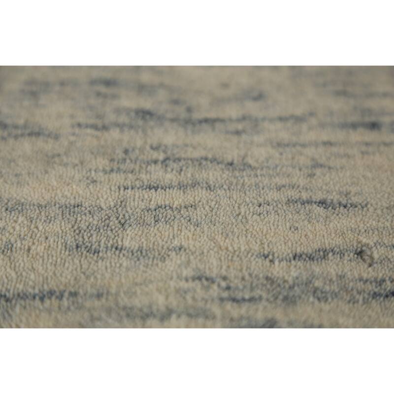Tribal Gabbeh Area Rug Hand-Knotted Beige Modern Wool Carpet - 3'11" x 5'10"