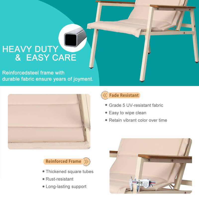 Outdoor 4-Piece All-Weather Patio Conversation Set with Soft Cushions