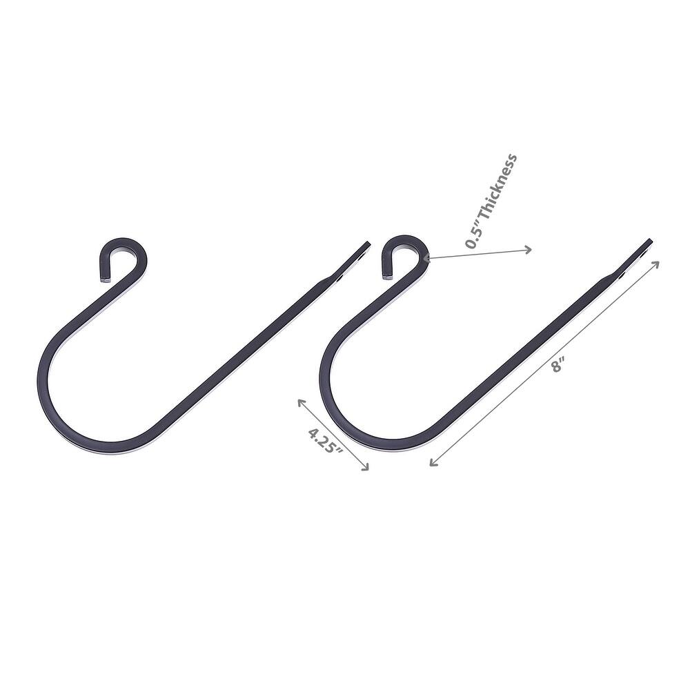 IH Casa Decor Metal Curtain Holdback Set Curvy Black