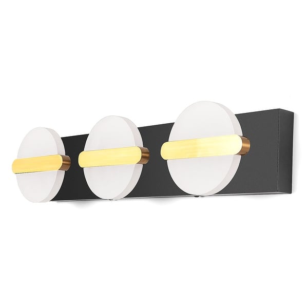 slide 6 of 12, 3-Light Dimmable Modern Bathroom Mirror Vanity Light Sconce - 21.3"x3.7"x4.3"(LxWxH) 21.3"x3.7"x4.3"(LxWxH)