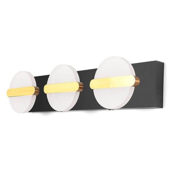 slide 6 of 12, 3-Light Dimmable Modern Bathroom Mirror Vanity Light Sconce - 21.3"x3.7"x4.3"(LxWxH) 21.3"x3.7"x4.3"(LxWxH)