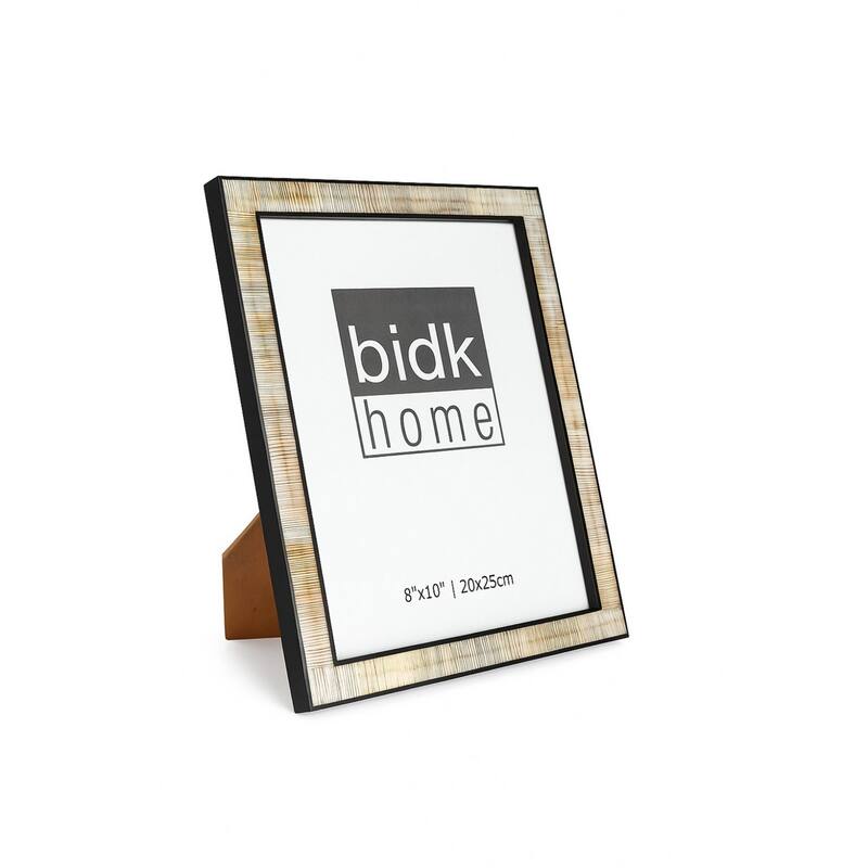 Rectangular Horn Picture Frame - for 8" x 10" Photo - Beige