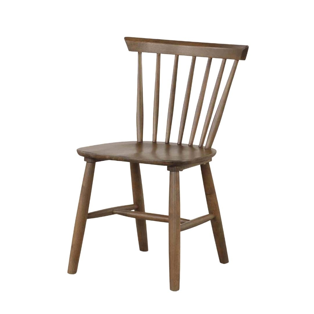 Mid-Century Modern Style Two-Piece Dining Chair With Spindle Back And Molded Seat Dining Room Furniture