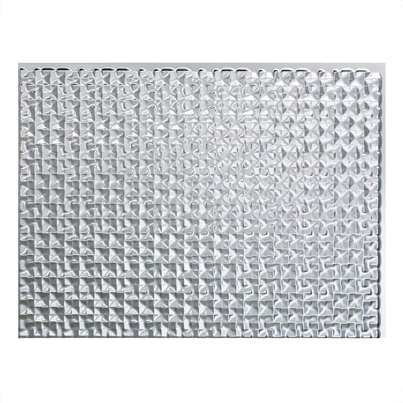 FASÄDE Terrain Decorative Vinyl Backsplash Panel - 6 inch x 6 inch Sample - Brushed Aluminum