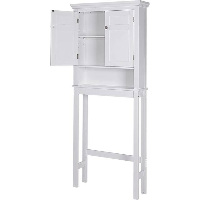 Spirich Home Bathroom Shelf Over-The-Toilet, Bathroom SpaceSaver, Bathroom Bathroom Storage Cabinet Organizer with Drawer