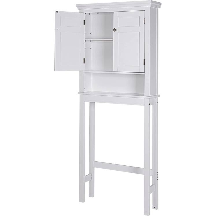 Spirich Home Bathroom Shelf Over-The-Toilet, Bathroom SpaceSaver, Bathroom Bathroom Storage Cabinet Organizer with Drawer