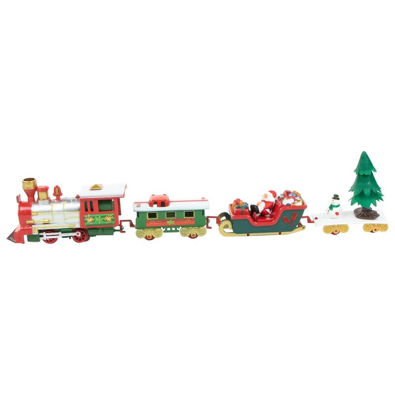 31pc B/O Lighted & Animated Christmas Tree Train Set Sound