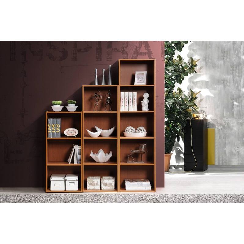 Hodedah 4-Shelf Bookcase - Cherry