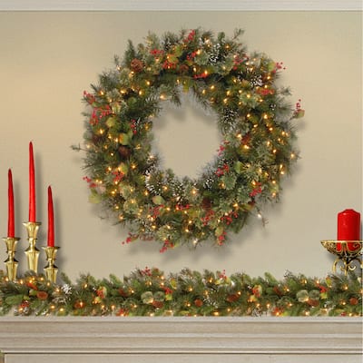 36-inch Wintry Pine Wreath