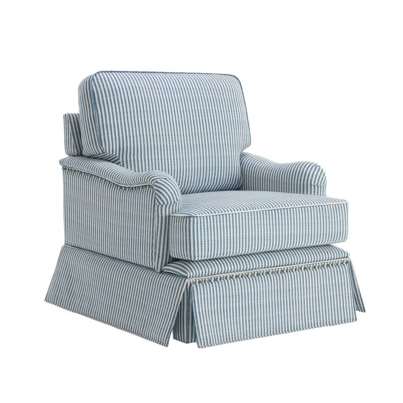 Modern Chenille Swivel Armchair and Storage Ottoman