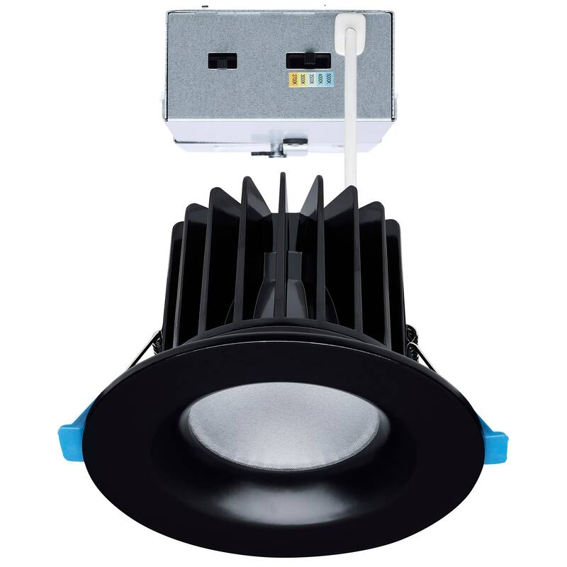 16/20/24 Watt LED Remote Driver Downlight 27K/30K/35K/40K/50K CCT Field Selectable Round Black - Black